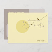 Nesting Bird stamboom grillig Baby shower Uitnodiging Briefkaart (Voorkant / Achterkant)