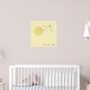 Nesting Birds Family Baby Nursery Art Print