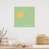 Nesting Birds Family Baby Nursery Art Print (Keuken)