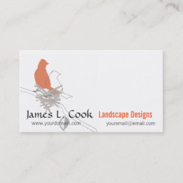 Nesting Birds Landscaping Event Planner Consultant Visitekaartje