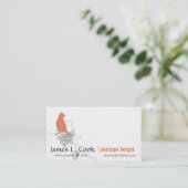 Nesting Birds Landscaping Event Planner Consultant Visitekaartje (Staand voorkant)