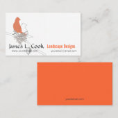 Nesting Birds Landscaping Event Planner Consultant Visitekaartje (Voorkant / Achterkant)