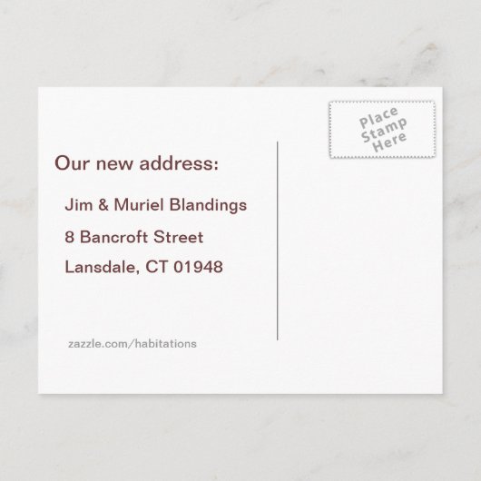 Nesting Birds Nieuw Adres Briefkaart (Achterkant)