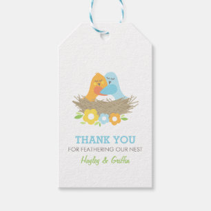 Nesting Birds Spring Baby Jongen Douche Blauw Sina Cadeaulabel