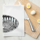 Nesting Box Hen Theedoek (Quarter Fold)