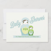 Nesting Doll Baby shower Invitation Kaart (Voorkant)