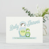 Nesting Doll Baby shower Invitation Kaart (Staand voorkant)