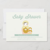 Nesting Doll Baby shower Invitation Kaart (Voorkant)