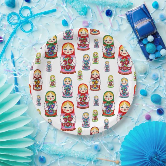 Nesting Doll Papieren Bordje (Feest)