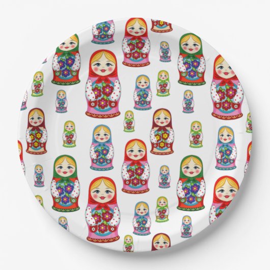 Nesting Doll Papieren Bordje (Voorkant)