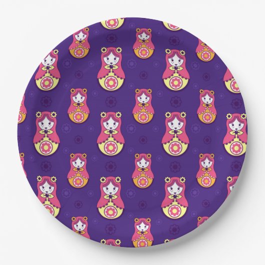 Nesting Doll Papieren Bordje (Voorkant)