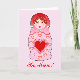 Nesting Doll Valentine Card Feestdagen Kaart