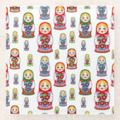 Nesting Dolls Glazen Onderzetter (Voorkant)