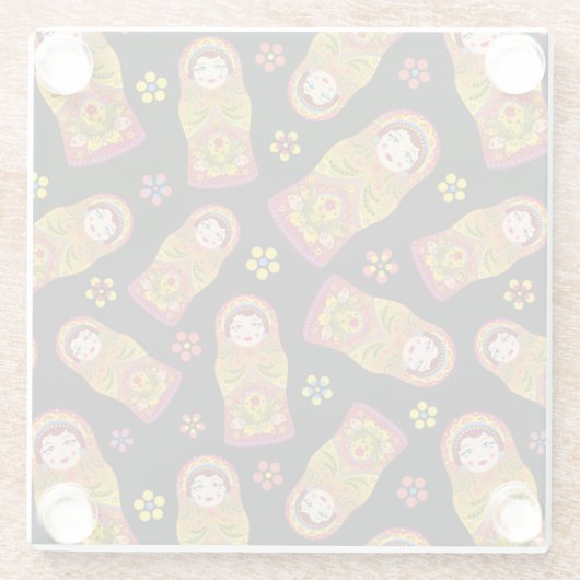 Nesting Dolls Glazen Onderzetter (Achterkant)