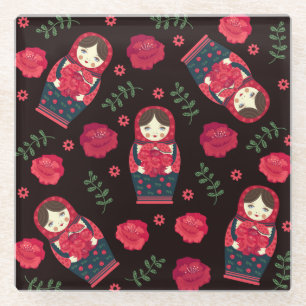 Nesting Dolls Glazen Onderzetter