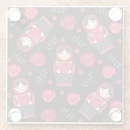 Nesting Dolls Glazen Onderzetter (Achterkant)