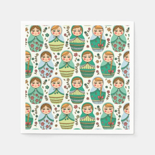 Nesting Dolls Napkins Servet (Voorkant)