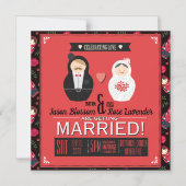 Nesting Dolls Wedding Magnetische Uitnodiging (Voorkant)