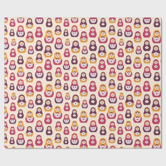 Nesting Dolls Wrapping Paper Cadeaupapier (Vlak)