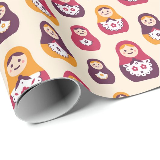Nesting Dolls Wrapping Paper Cadeaupapier (Rol Hoek)