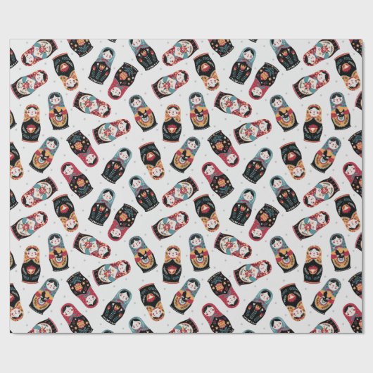 Nesting Dolls Wrapping Paper Cadeaupapier (Vlak)