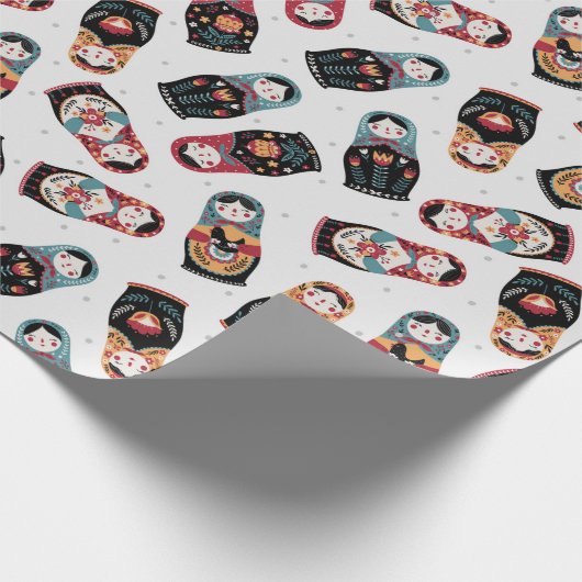 Nesting Dolls Wrapping Paper Cadeaupapier (Hoek)