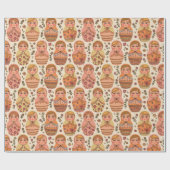Nesting Dolls Wrapping Paper Cadeaupapier (Vlak)