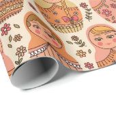 Nesting Dolls Wrapping Paper Cadeaupapier (Rol Hoek)