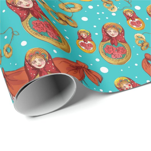 Nesting Dolls Wrapping Paper Cadeaupapier (Rol Hoek)