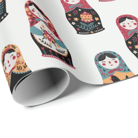 Nesting Dolls Wrapping Paper Cadeaupapier (Rol Hoek)