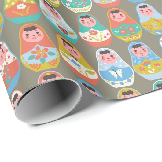 Nesting Dolls Wrapping Paper Cadeaupapier (Rol Hoek)