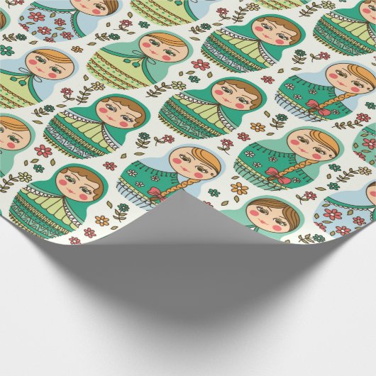 Nesting Dolls Wrapping Paper Cadeaupapier (Hoek)