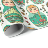 Nesting Dolls Wrapping Paper Cadeaupapier (Rol Hoek)