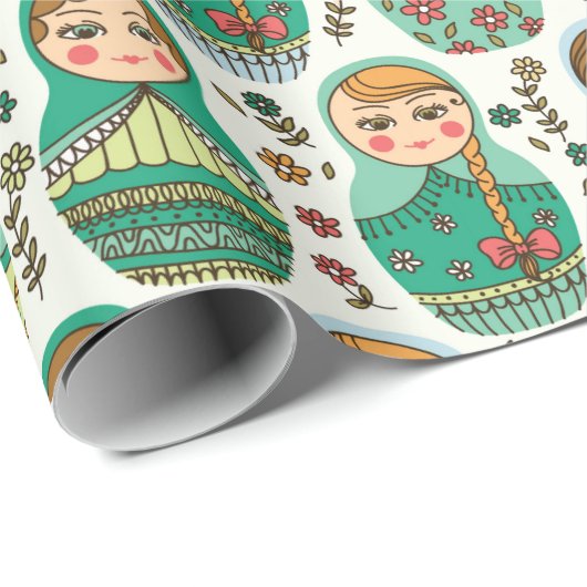 Nesting Dolls Wrapping Paper Cadeaupapier (Rol Hoek)
