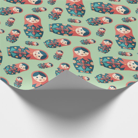Nesting Dolls Wrapping Paper Cadeaupapier (Hoek)