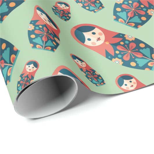Nesting Dolls Wrapping Paper Cadeaupapier (Rol Hoek)