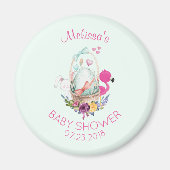 Nesting Egg w/ Flamingo & Bunny Baby shower Magneet (Voorkant)