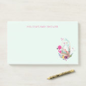 Nesting Egg w/ Flamingo & Bunny Baby shower Post-it® Notes (Op bureau)