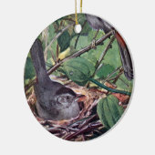 Nesting Gray Catbird Keramisch Ornament (Links)