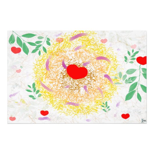 Nesting Hearts Foto Afdruk (Voorkant)