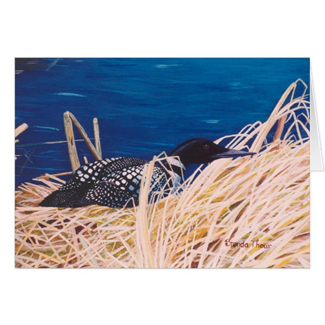Nesting Loon Card (Voorkant Horizontaal)