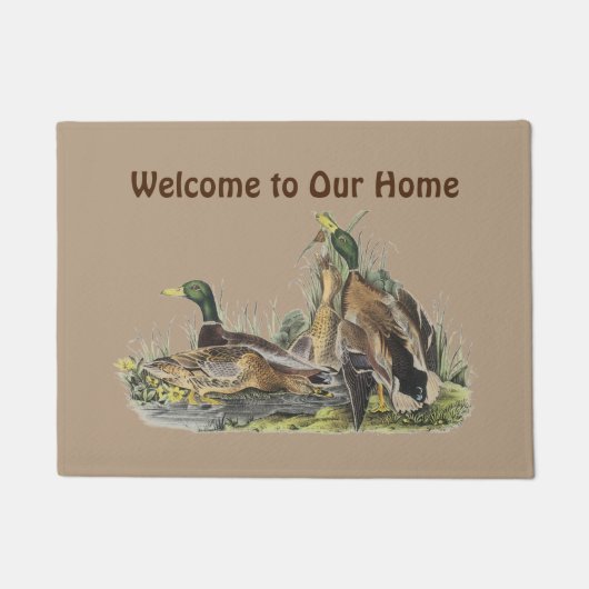 Nesting Mallards Welkom Doormat Deurmat (Voorkant)