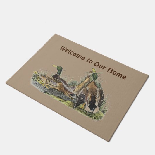 Nesting Mallards Welkom Doormat Deurmat (Schuin)