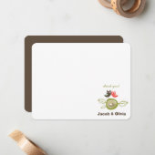 Nesting Owl Family Baby shower Hartelijk dank Notitiekaartje (Voorkant / Achterkant in situ)