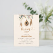 Nesting partij vogelnest baby shower uitnodiging (Staand voorkant)