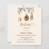 Nesting partij vogelnest baby shower uitnodiging (Voorkant)