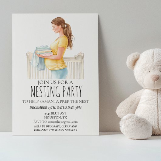 Nesting Party Baby shower Party Prep the Nest Kaart