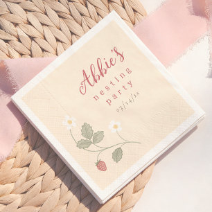Nesting Party Bessen & Bloemen Meisje Baby Shower Servet