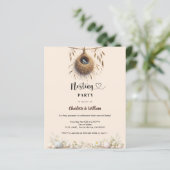 Nesting party bird spring baby shower invitation (Staand voorkant)