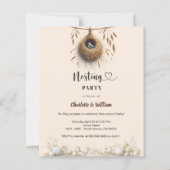 Nesting party bird spring baby shower invitation (Voorkant)